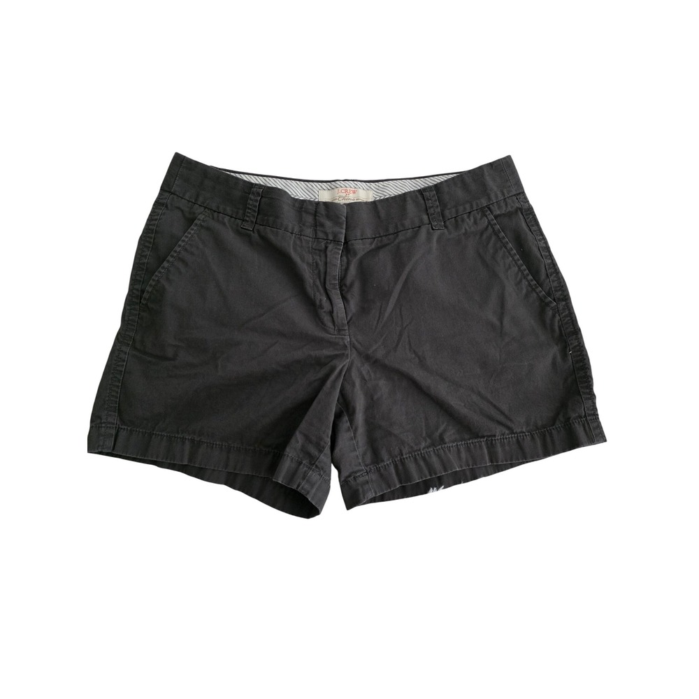 J.Crew Broken-In Chino Shorts Womens 6 Charcoal Grey Cotton Mid Rise Casual